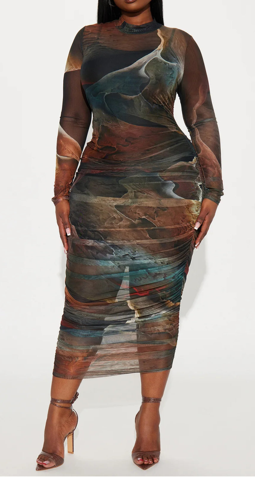 Multi Color Mesh Dress