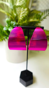 Hot Pink Retro Earrings