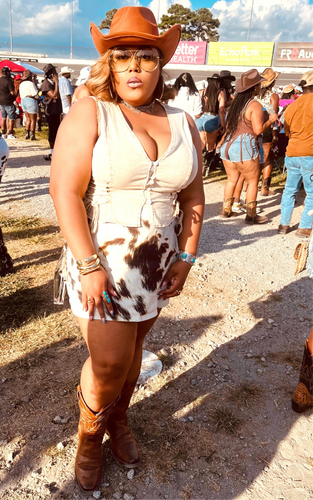 Cow Print Skirt