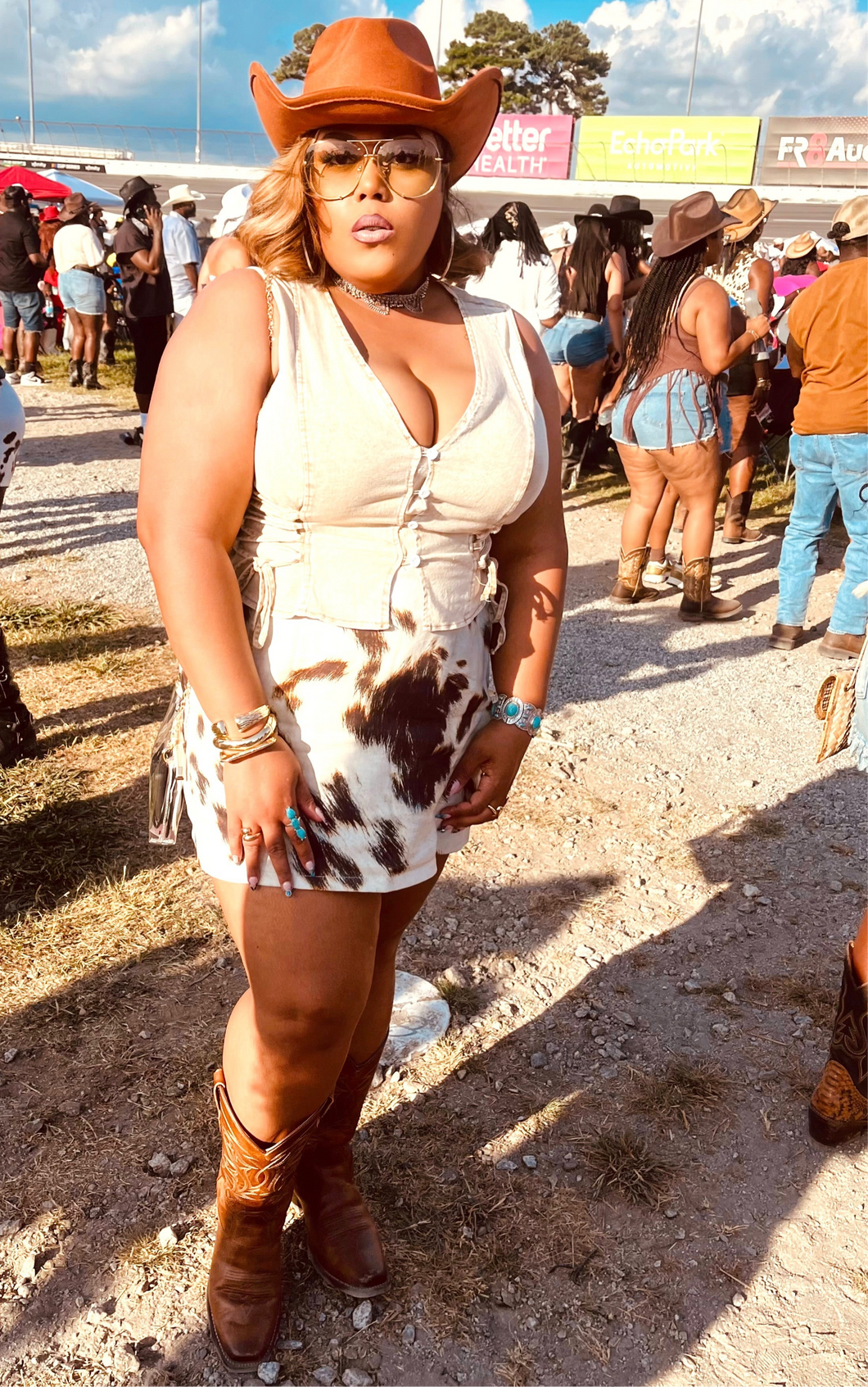 Cow Print Skirt