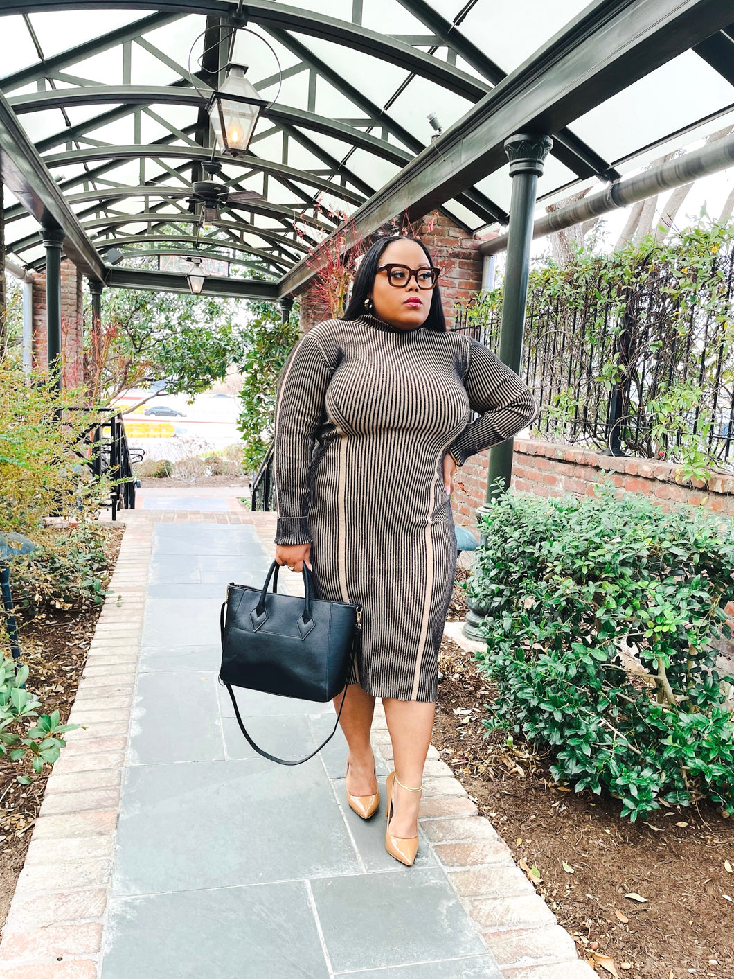 Rib Knit Midi Dress